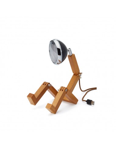 Piffany Mini Mr. Wattson USB Lampe de table à LED, design scandinave bois de frêne - Vintage noir