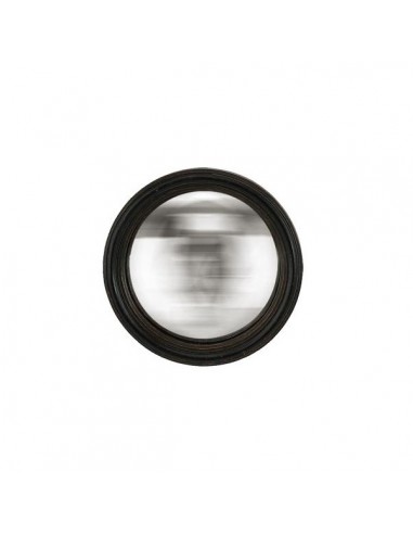 Grand miroir déco rond noir patiné 23 cm - Décoratif et pratique